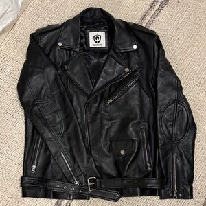 Classic Black Leather Biker Jacket